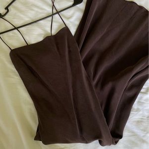 Djerf Avenue Dream dress midi dark mocha